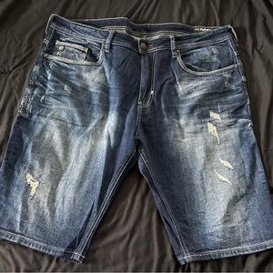 Men's Distressed Denim Shorts